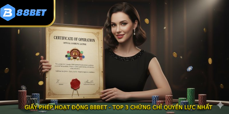 Giấy Phép Hoạt Động 88BET - Top 3 Chứng Chỉ Quyền Lực Nhất